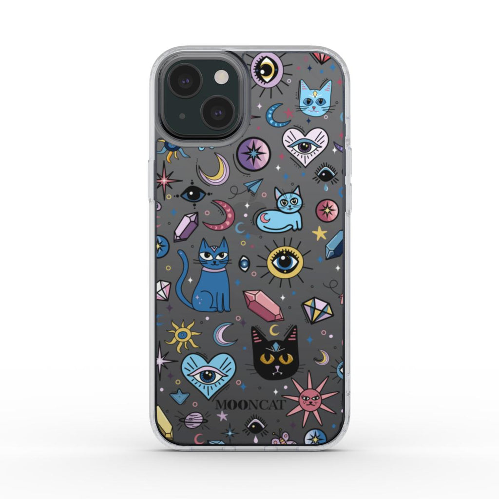 Whimsical Cats Clear Phone Case