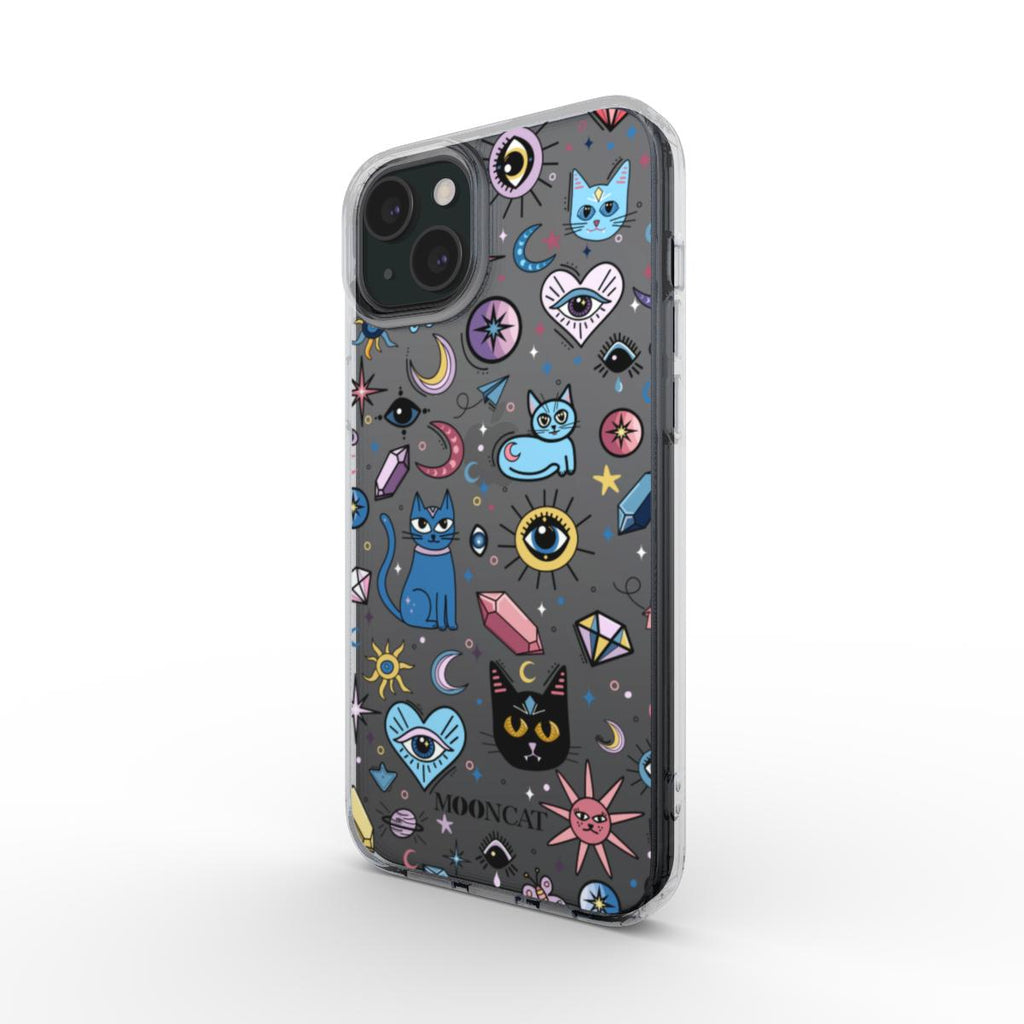 Whimsical Cats Clear Phone Case
