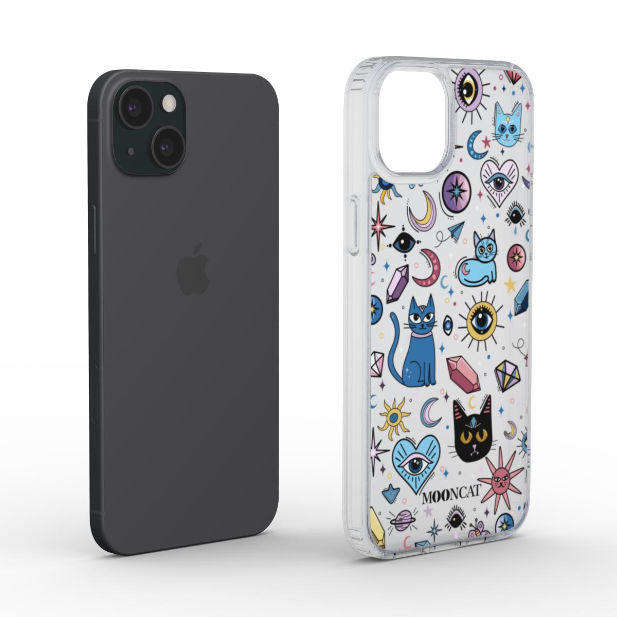 Whimsical Cats Clear Phone Case