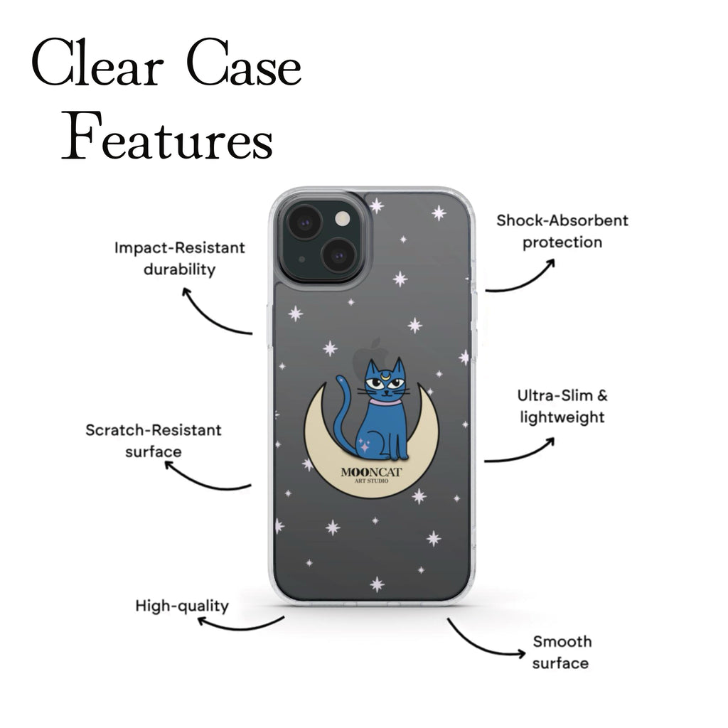 Whimsical Cats Clear Phone Case